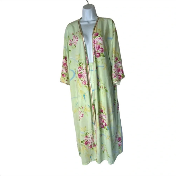 Oscar De La Renta robe and slip dress gown set - Picture 9 of 14